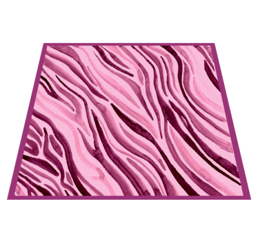 Covor vinil print animalier dungi roz de zebră - TenStickers