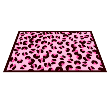 Covor roz aprins leopard cu imprimeu animal - TenStickers