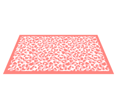 Covor roz deschis cu imprimeu leopard - TenStickers