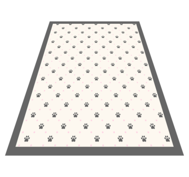 Covor vinil print animalier model de amprentă de labă - TenStickers