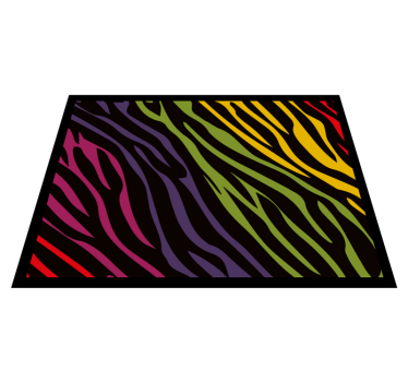 Covor curcubeu cu imprimeu animal zebra - TenStickers