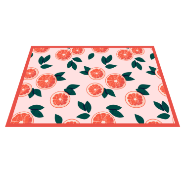 Covor vinil flori și plante floral citric roz - TenStickers