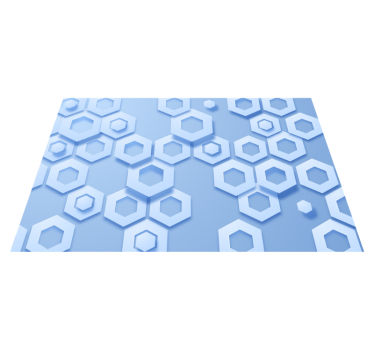 Covor de vinil geometric model albastru hexagonal - TenStickers