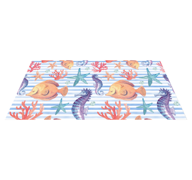 Saltea de viață de mare acuarelă pentru animale - TenStickers