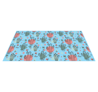 Covor din vinil de bucatarie model cactusi - TenStickers
