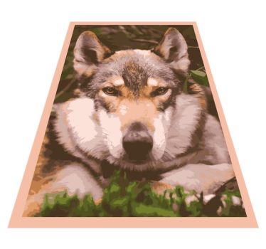 Față de lup mat de vinil animal - TenStickers