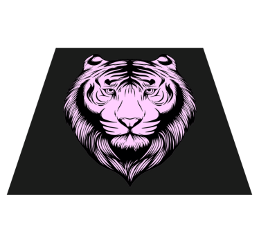 Covor roz cu imprimeu animal tigru - TenStickers