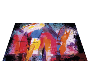 Covor vinil modern stropi abstracte vibrante - TenStickers