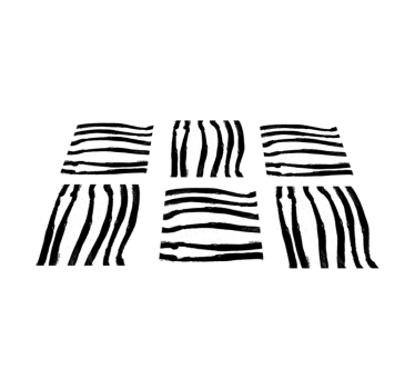Covoare geometrice cu dungi albe și negre - TenStickers