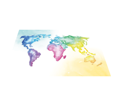 Covor de vinil harta lumii hartă globală vibrantă - TenStickers