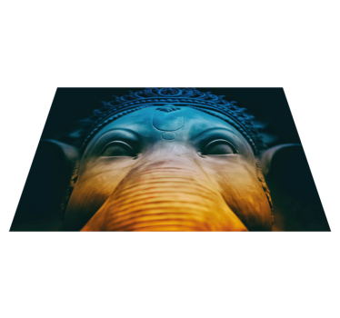 Covoare contemporane de artă modernă elefant albastru - TenStickers