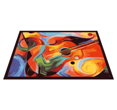Covor de vinil de artă modernă colorată pentru chitară - TenStickers