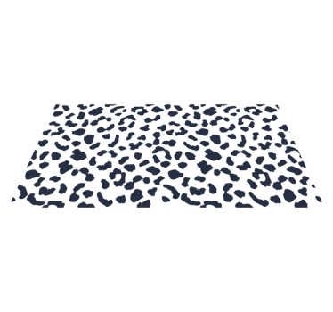 Covor alb cu imprimeu leopard - TenStickers