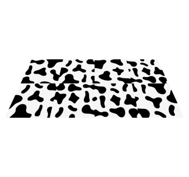 Covor vinil print animalier vacă albă și neagră - TenStickers