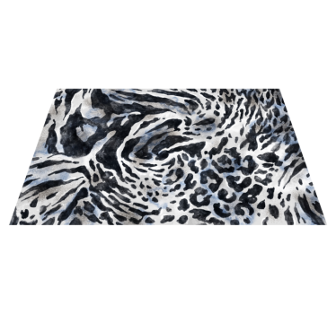 Covor gri zebra acuarela cu imprimeu animal - TenStickers