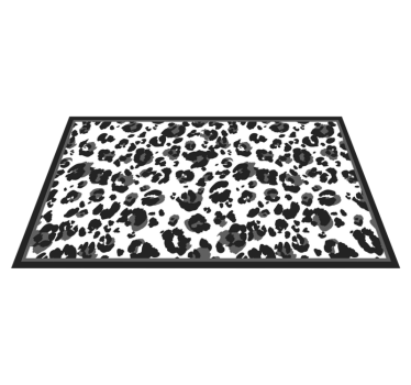 Covor negru cu piele de leopard cu imprimeu animal - TenStickers