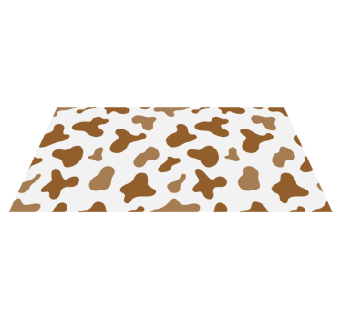 Covor maro de pete de vacă cu imprimeu animal vinil - TenStickers