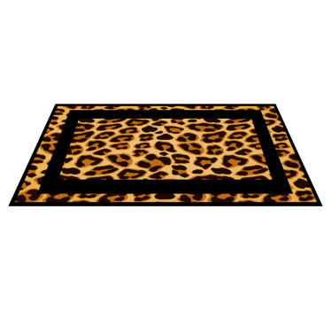 Covor dreptunghiular cu piele de leopard cu imprimeu animal - TenStickers