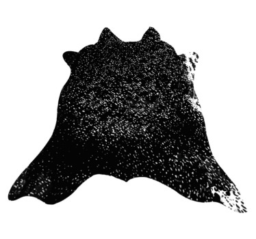 Covor negru cu imprimeu animal de vacă - TenStickers