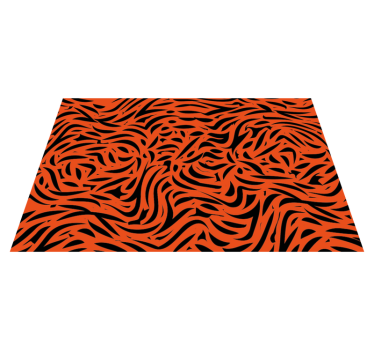 Covor vinil print animalier model dinamic portocaliu - TenStickers