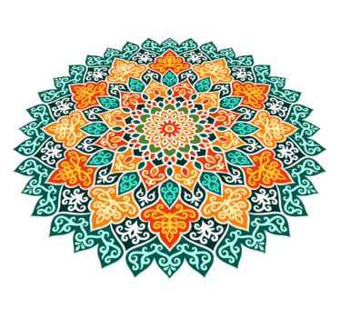 Covor mandala colorat din vinil de bucatarie - TenStickers