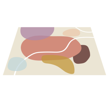 Covor vinil modern forme organice - TenStickers