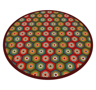 Covor de vinil geometric model hexagonal de culoare - TenStickers