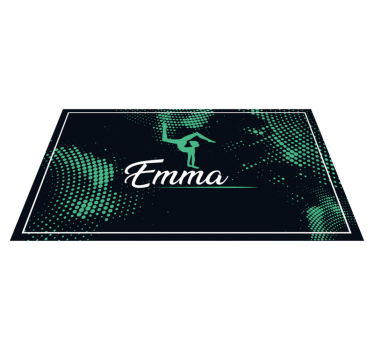 Covor vinil dormitor gimnastică cu nume - TenStickers