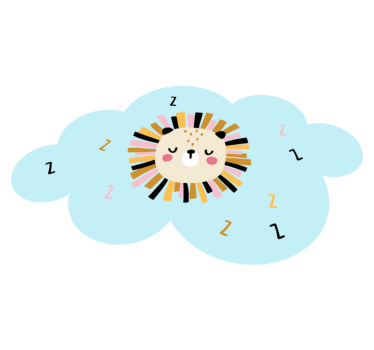 Covor de vinil pentru copii nor de leu somnoros - TenStickers