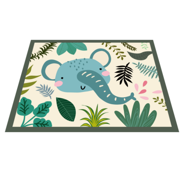 Covor de vinil pepiniere ilustrație de elefant - TenStickers