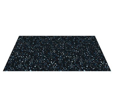Covor negru și albastru cu textură terrazzo - TenStickers