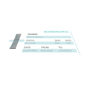 Bilet de avion covor personalizat din vinil - TenStickers