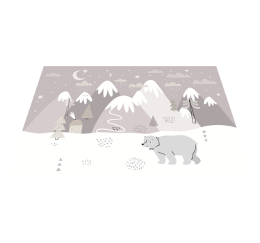 Covor de munte nordic gri - TenStickers