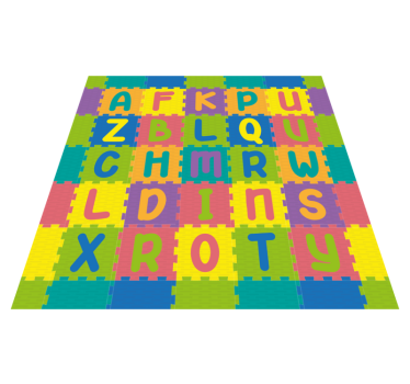 Imitație de cauciuc cu litere covor pentru bebeluși - TenStickers