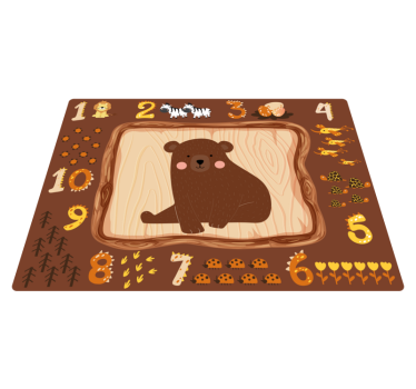 Pădure animale cu numere covor pentru bebeluși - TenStickers