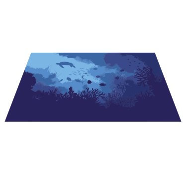 Covor vinil cu aspect de natura scenă subacvatică - TenStickers