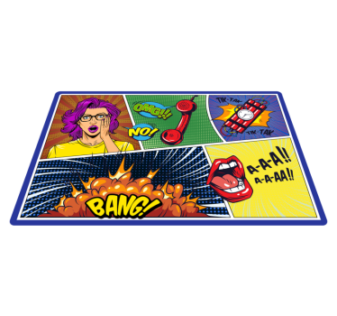 Benzi desenate cu covor dormitor cu raze explozive - TenStickers