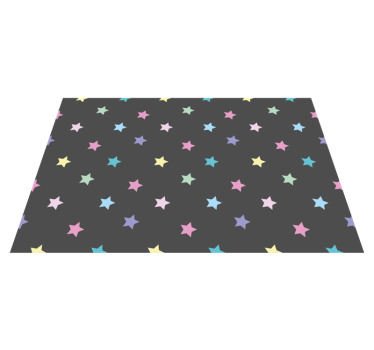 Stele colorate pe un covor de dormitor cu fundal gri - TenStickers