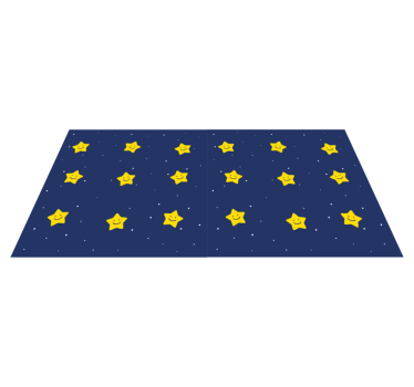 Stele galbene pentru covor dormitor copii - TenStickers