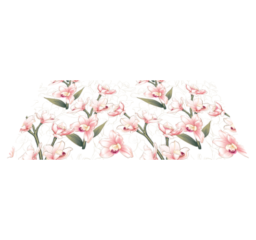 Covor vinil flori și plante model floral delicat - TenStickers