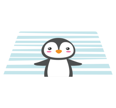 Pinguin fericit animal mat - TenStickers