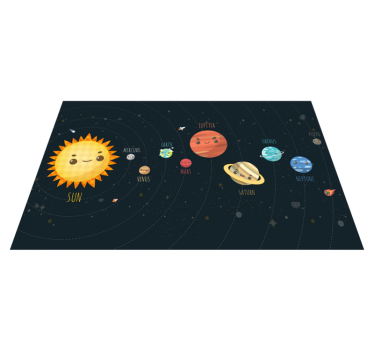 Sistemul solar a explicat covorul stelelor de desene animate - TenStickers