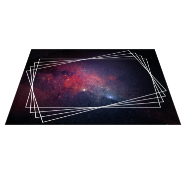 Covor de sufragerie univers negru și roșu - TenStickers