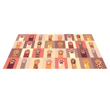 Covor vinil print animalier amprente vibrante de labe - TenStickers