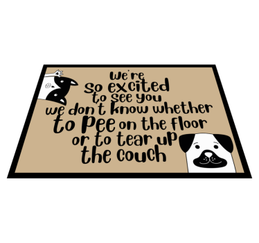 Covoare contemporane pentru animale de companie entuziasmate - TenStickers