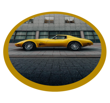Covor retro chevrolet corvette - TenStickers