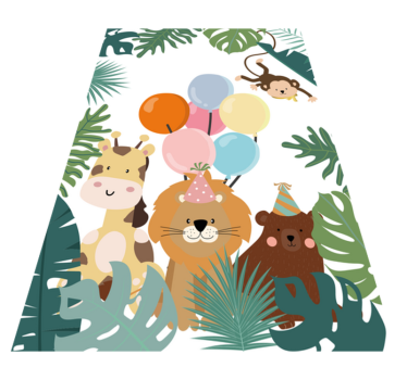 Animale safari cu baloane de aer covor pentru animale - TenStickers