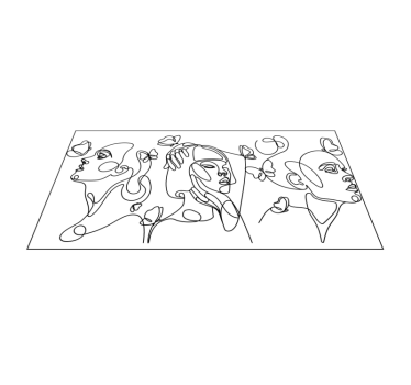 Covor vinil modern fețe de artă outlime - TenStickers