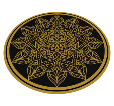 Soare auriu forma mandala mat - TenStickers