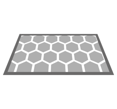 Covor de vinil geometric configurație hexagonală - TenStickers